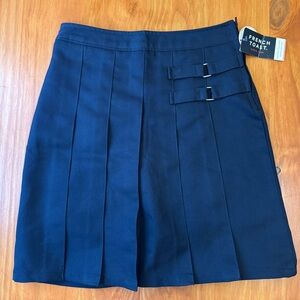 French Toast Uniform Pleated Navy Mini Skirt